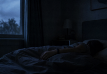 Apollo Neuro : 46 minutes de sommeil en plus, vraiment ? Dormeur portant un bracelet connecté pendant la nuit, mesure du sommeil